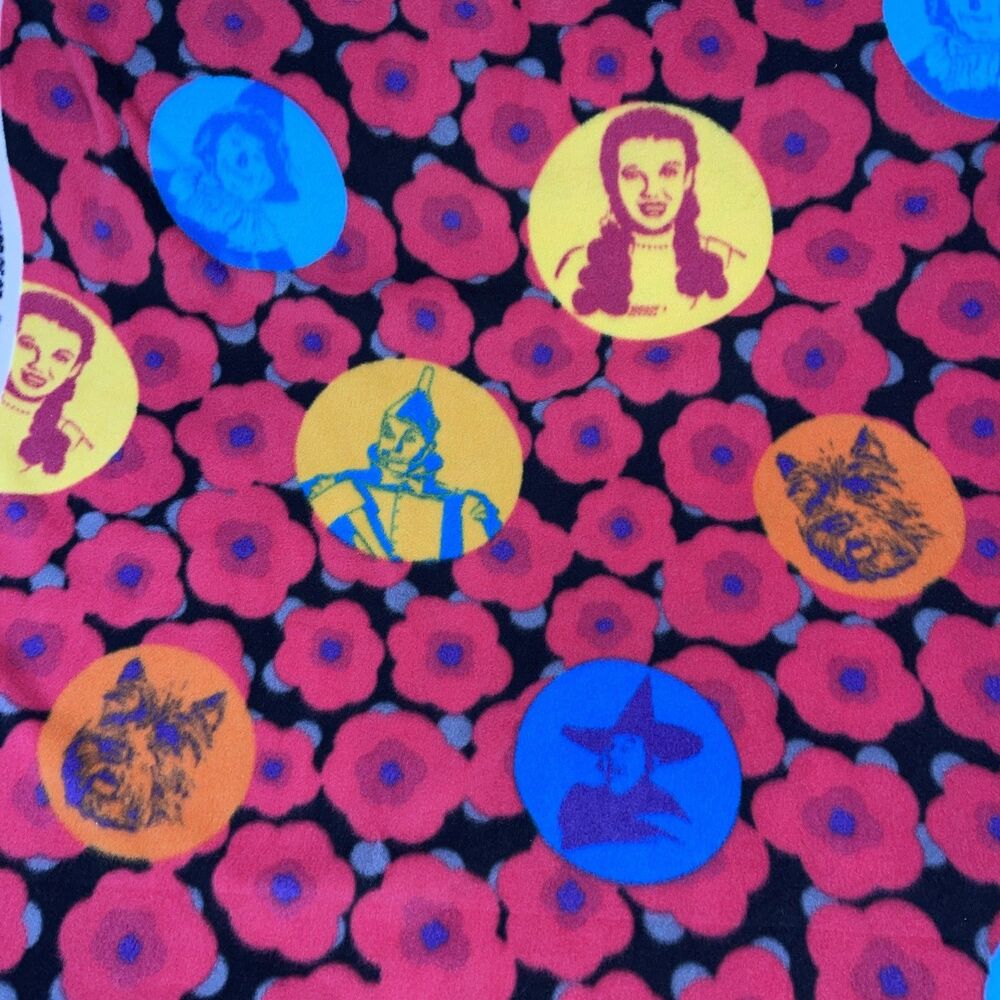 Wizard of Oz Poppies Fabric Fleece NY Collections Poppies + Characters 8 yards